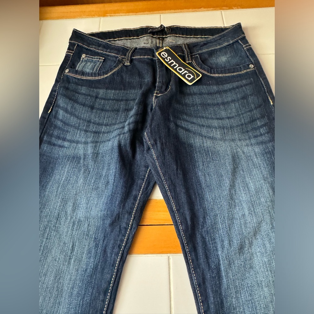 NWT esmara Modern Straight Leg Dark Blue Jeans 42 16